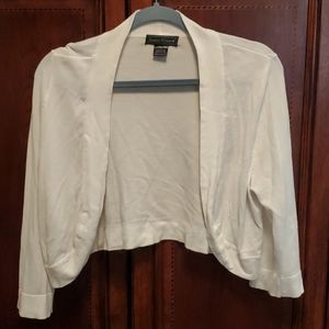 3/4 sleeve off white shrug